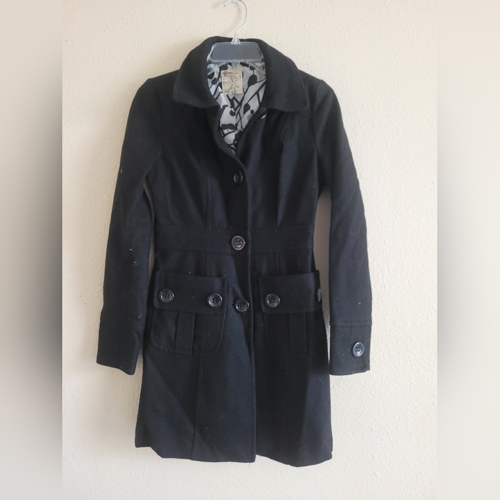 Tulle wool coat